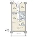 ブリリアシティ三鷹 【間取図】西向き／７３．０１平米／３ＬＤＫ＋ＷＩＣ＋納戸