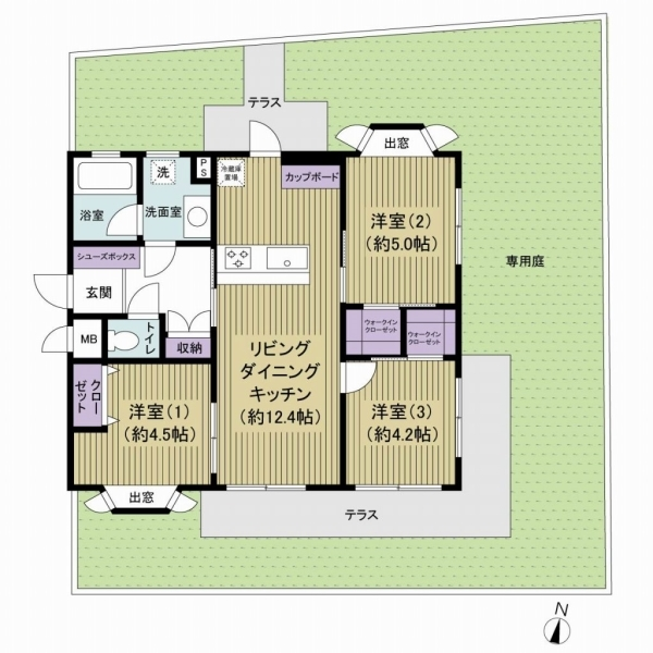 ライオンズマンション西が丘第２ 間取図
