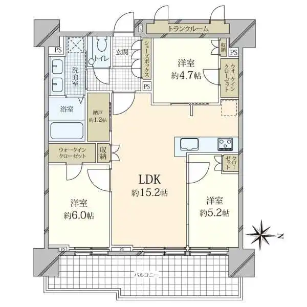 プラウドタワー亀戸クロスゲートタワー 間取図