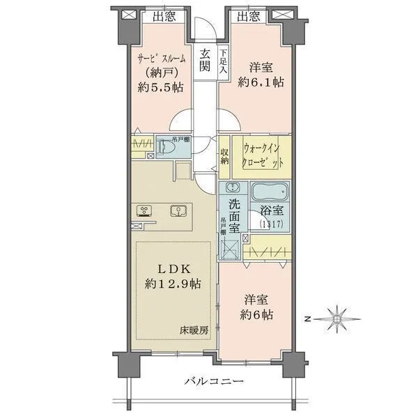 クレストフォルム東京グランイースト 間取図