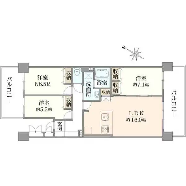 ヒルズ南浦和パークグランデージ 間取図