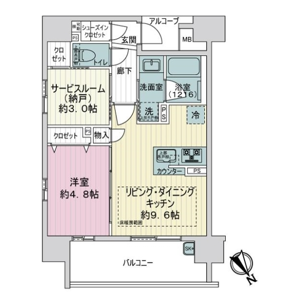 プレサンスロジェ高岳東桜 間取図