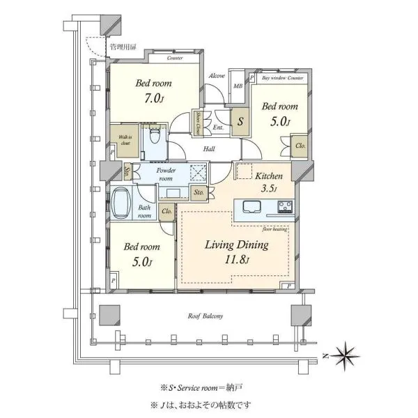 プラウドタワー武蔵小金井 間取図