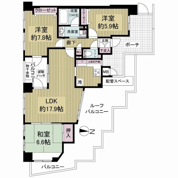 アーバンヴィレッジ須磨アクティス 間取図