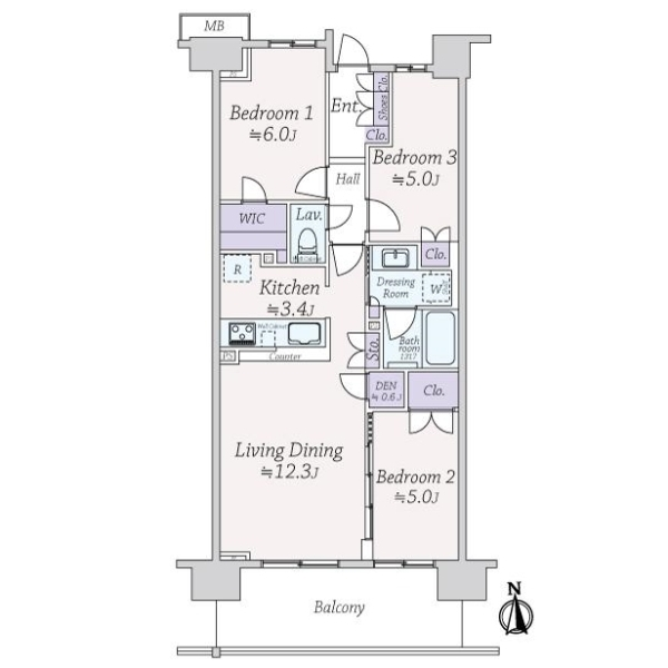 オハナ蕨錦町 間取図