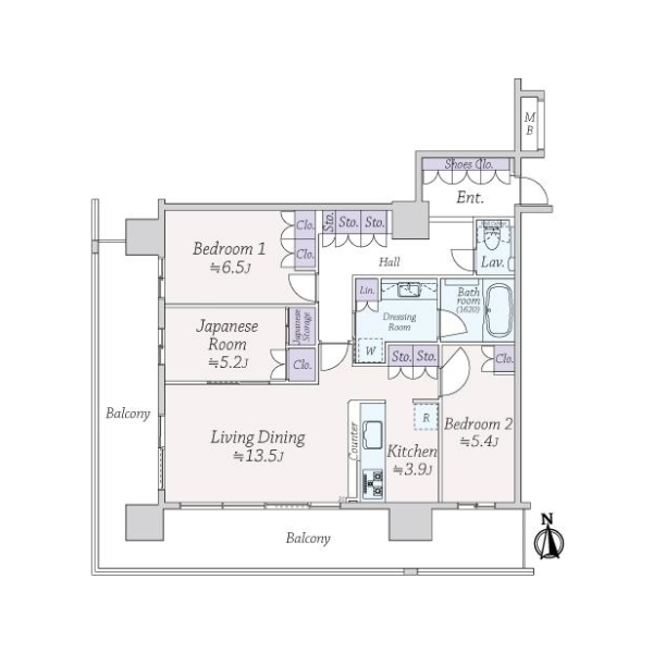 ヴィークタワー南堀江 間取図