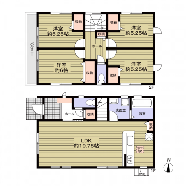 長久手市岩作平子 間取図