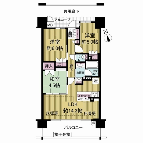 グランアッシュ阿倍野晴明丘 間取図
