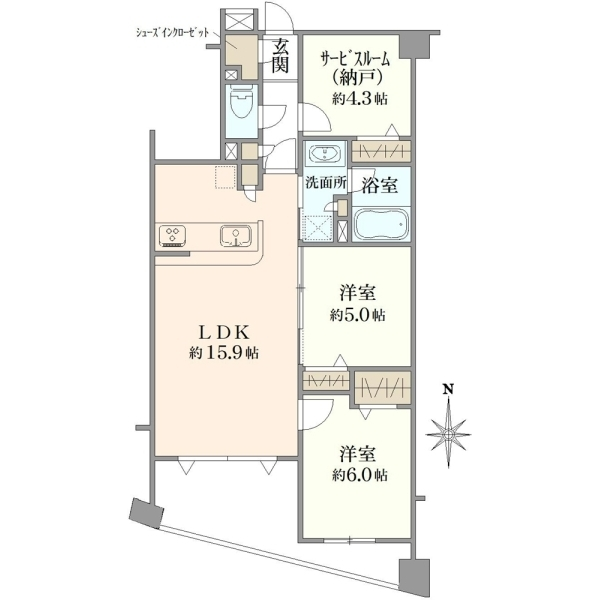 グランシティ玉川上水 間取図