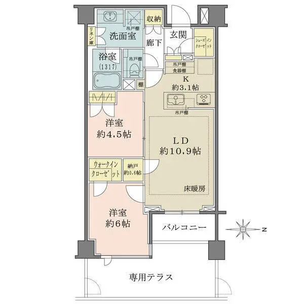 ブランズ神楽坂 間取図