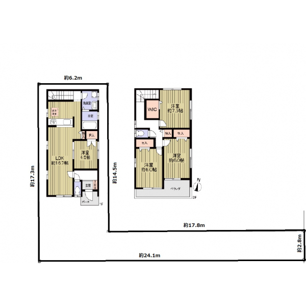 名古屋市北区如意２丁目 間取図