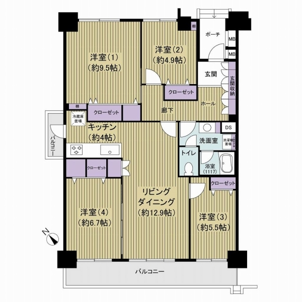 入船東エステート４号棟 間取図