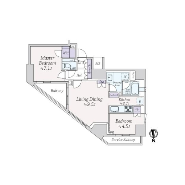 サンウッド広尾 間取図
