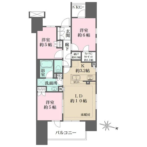 ザ・パークハウス町田 間取図