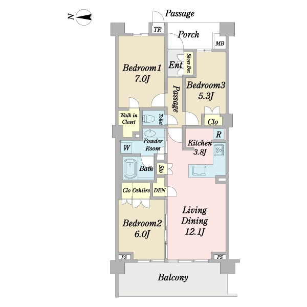 プラウドシティ阿佐ヶ谷ヴィラ 間取図
