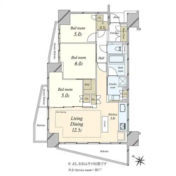 シティハウス中目黒レジデンス 間取図