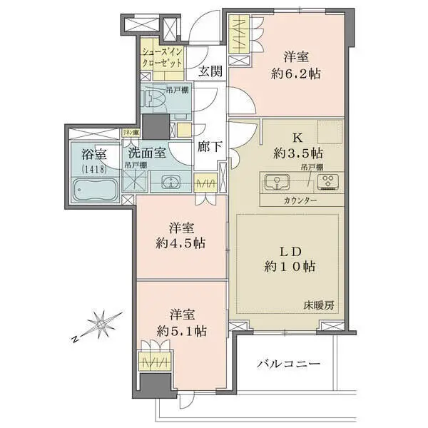 パークハウス駒込染井 間取図