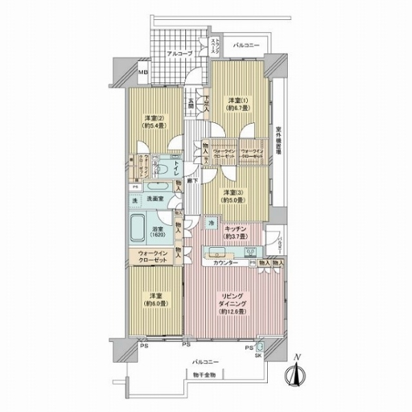 東京テラスＡＥ棟 間取図