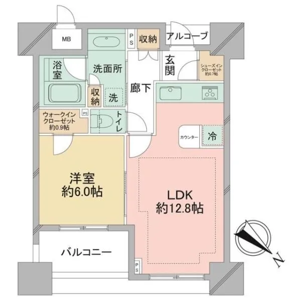 リーデンススクエア桜木町 間取り図