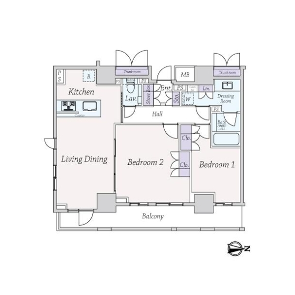 ザ・パークハウス小石川後楽園 間取図