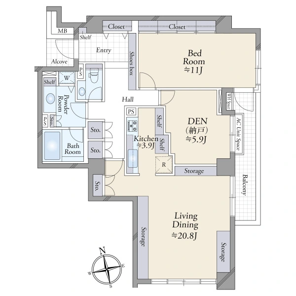 クリスタルコート鳥居坂 間取図