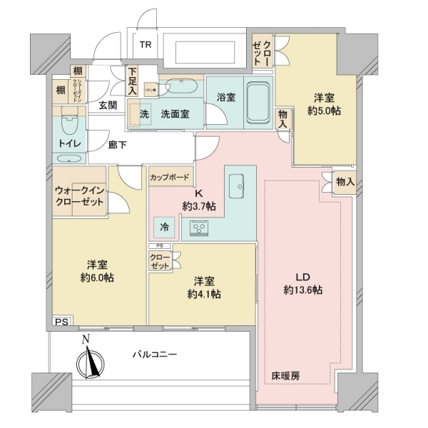白金ザ・スカイ東棟 間取図