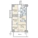 Ｂｒｉｌｌｉａ武蔵中原 ～１０階南西角住戸～３ＬＤＫ＋ステップインクローゼット　