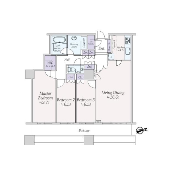 白金タワー 間取図