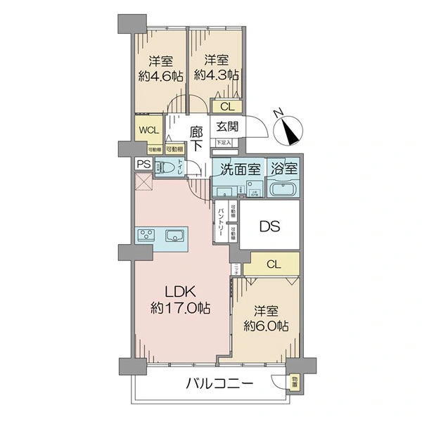 西船橋ハイム　３号棟 間取図