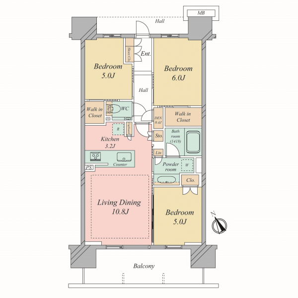 シティテラス南砂 間取図