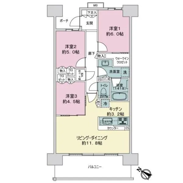 アクラス 間取図