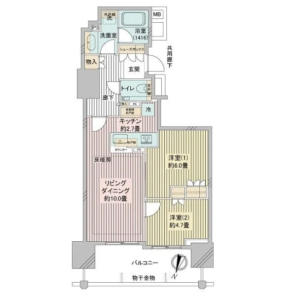 ザ・パークハウス市ヶ谷 間取図