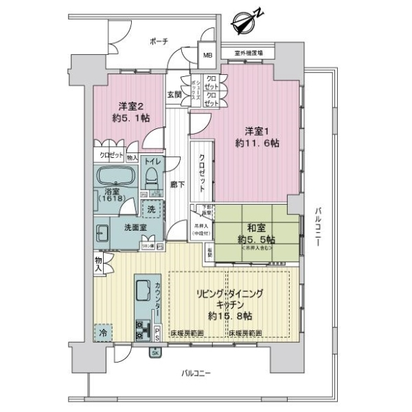 イーグルコートアネックス大津なぎさ公園前 間取図