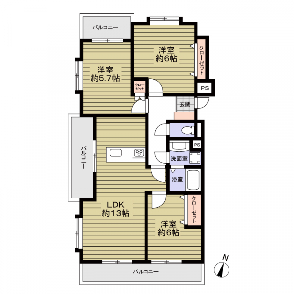 ダイアパレス上社第２ 間取図