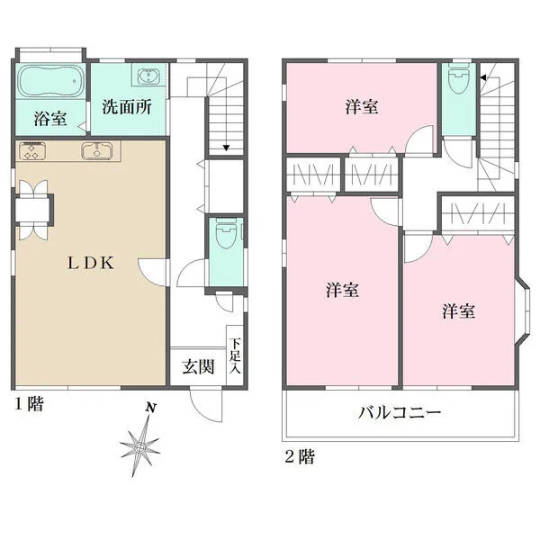 名古屋市天白区御幸山 間取図
