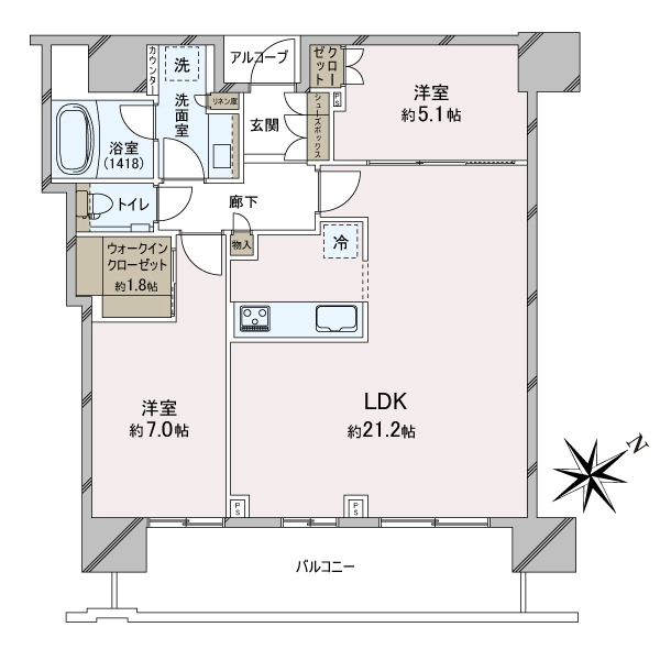 ザ・パークハウス中之島タワー 間取図