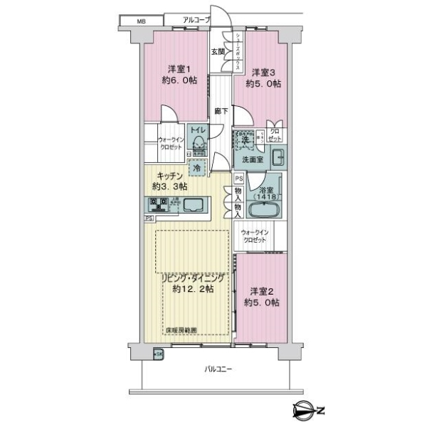 京都円町GRAND PLACE 間取図