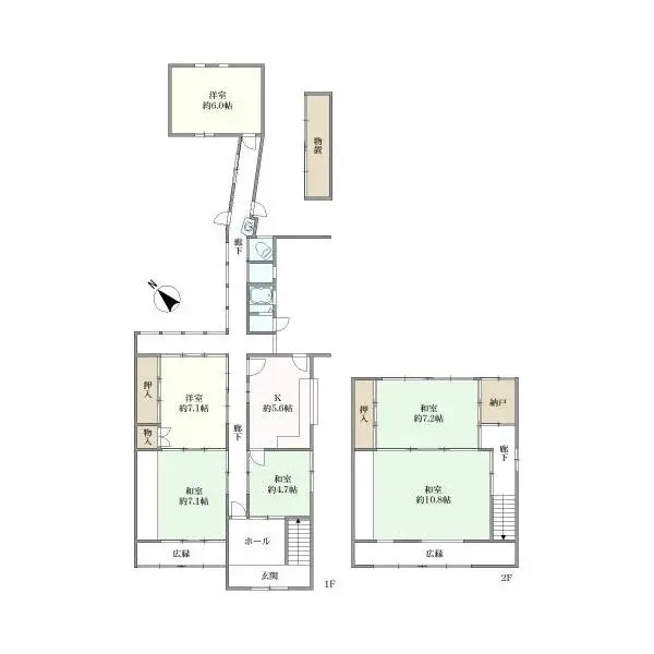 京都市左京区松ケ崎桜木町 間取図