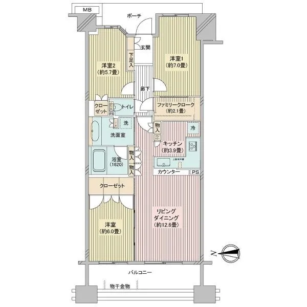 センターフォート 間取図