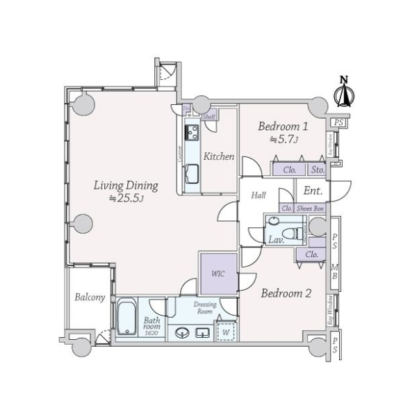 エルザタワー５５ 間取図