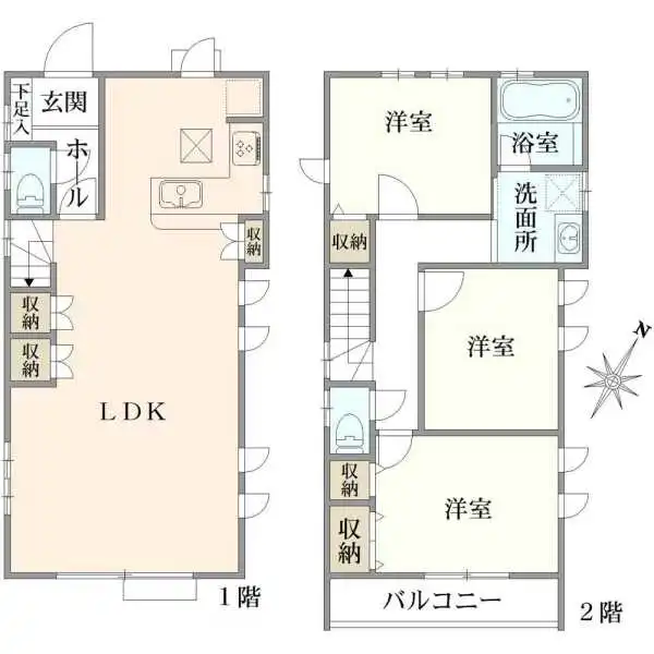 世田谷区喜多見６丁目 間取図
