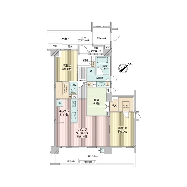エコヴィレッジ朝霞本町ペレニアル 間取図