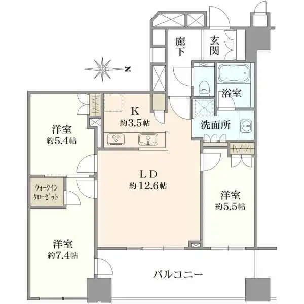 武蔵野タワーズ スカイクロスタワー 間取図