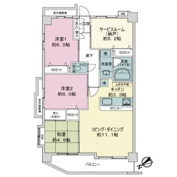 ドゥ－ブルリッチ町田 間取図