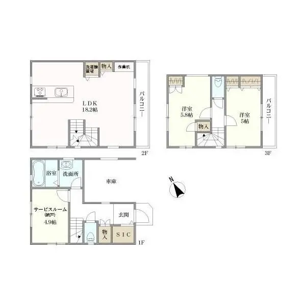 立川市曙町３丁目 間取図