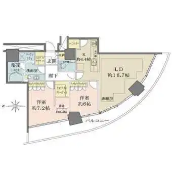 明るく開放的な20階住戸。ウォークインクローゼットやパントリーなど収納豊富。約2.4帖のDEN有り。