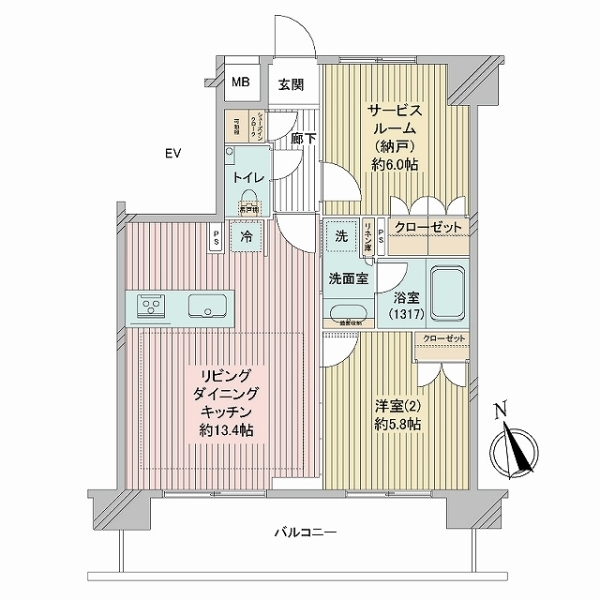 パレステージ朝霞本町 間取図