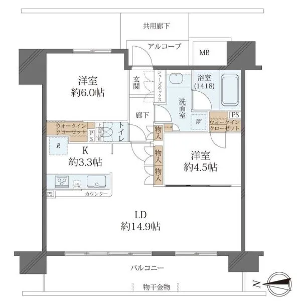 シエリア高槻大畑町 間取図