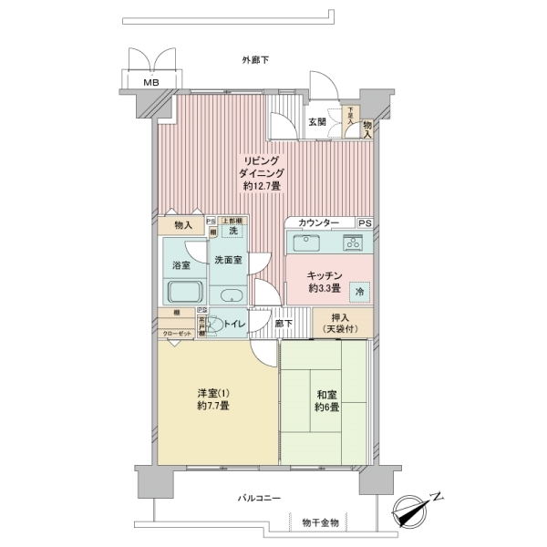 ルネ調布国領モア・クレスト 間取図