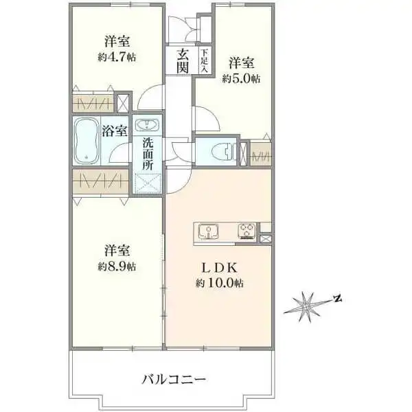 ライオンズマンション京成大久保 間取図